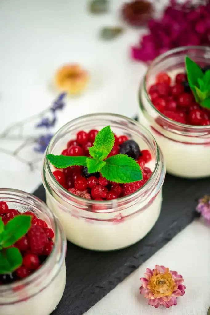 Panna cotta aux fruits rouges