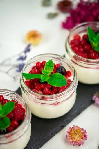 Panna cotta aux fruits rouges